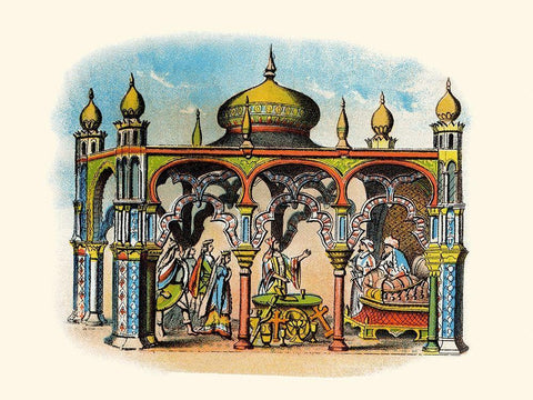 The Rival Chieftains Black Ornate Wood Framed Art Print with Double Matting by Unknown