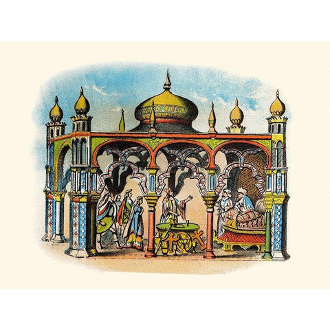 The Rival Chieftains Gold Ornate Wood Framed Art Print with Double Matting by Unknown