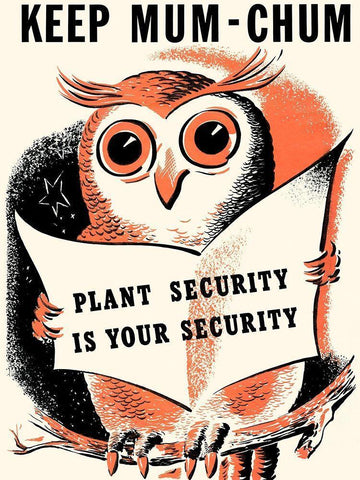 Keep Mum-Chum White Modern Wood Framed Art Print with Double Matting by Unknown