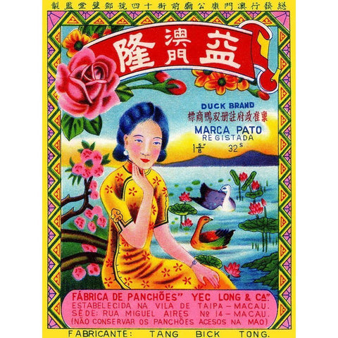 Duck Brand Firecracker Black Modern Wood Framed Art Print with Double Matting by Unknown