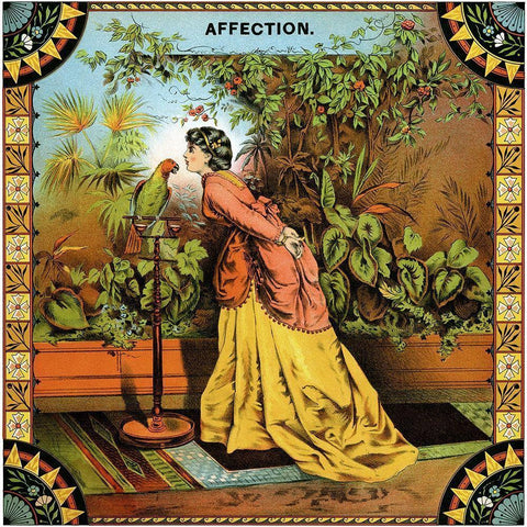 Affection Gold Ornate Wood Framed Art Print with Double Matting by Unknown