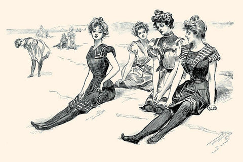 Picturesque America Black Ornate Wood Framed Art Print with Double Matting by Gibson, Charles Dana