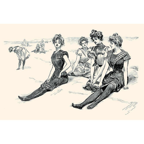 Picturesque America Black Modern Wood Framed Art Print with Double Matting by Gibson, Charles Dana