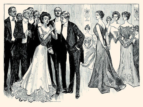 The Race is Not Always to the Beautiful White Modern Wood Framed Art Print with Double Matting by Gibson, Charles Dana