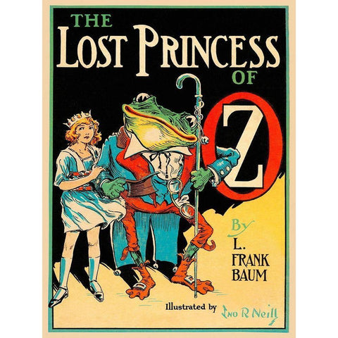 Lost Princess of Oz White Modern Wood Framed Art Print by Neill, John R.