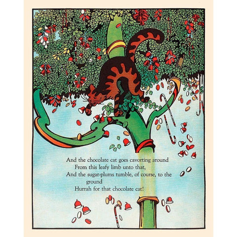 Tumbling Sugar Plums Gold Ornate Wood Framed Art Print with Double Matting by Field, Eugene