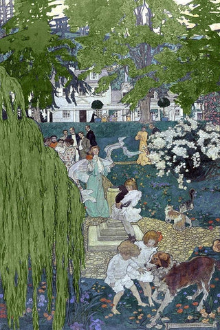 Life was made for love and cheer White Modern Wood Framed Art Print with Double Matting by Green Elizabeth Shippen