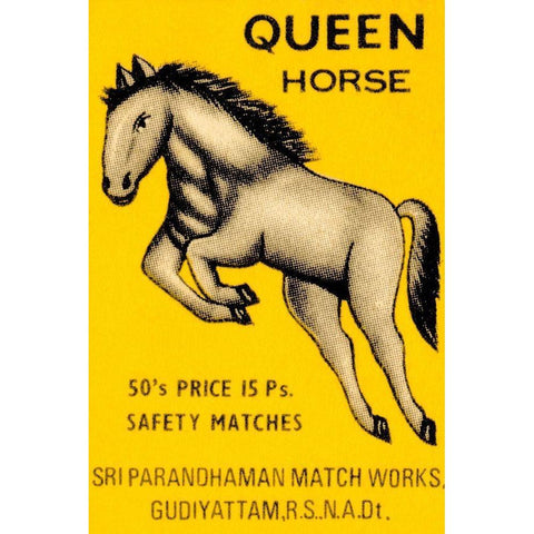 Queen Horse Matches White Modern Wood Framed Art Print by Phillumenart