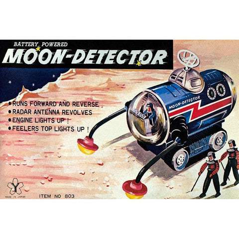 Moon-Detector Gold Ornate Wood Framed Art Print with Double Matting by Retrotrans