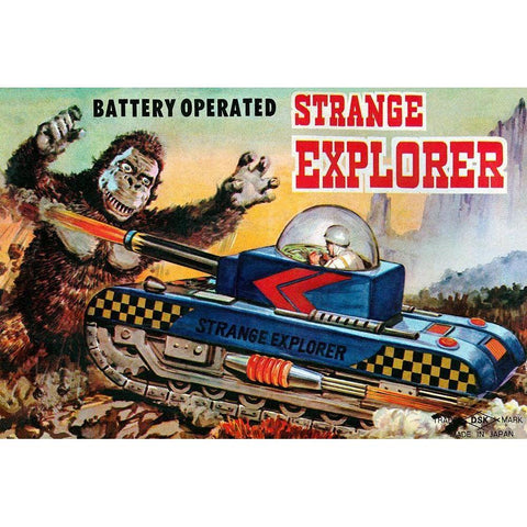 Strange Explorer Gold Ornate Wood Framed Art Print with Double Matting by Retrotrans