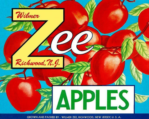 Zee Apples White Modern Wood Framed Art Print with Double Matting by Retrolabel