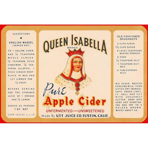 Queen Isabella Pure Apple Cider White Modern Wood Framed Art Print by Retrolabel