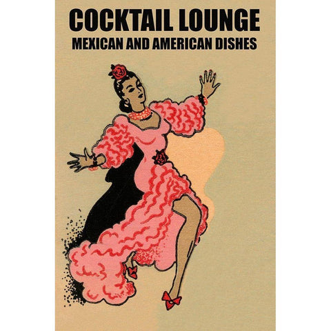 Cocktail Lounge Black Modern Wood Framed Art Print with Double Matting by Vintage Booze Labels
