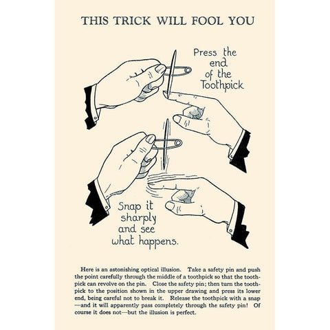 This Trick Will Fool You Black Modern Wood Framed Art Print with Double Matting by Retromagic