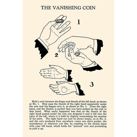 The Vanishing Coin Black Modern Wood Framed Art Print with Double Matting by Retromagic