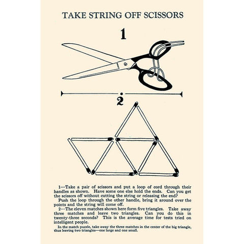 Take String off Scissors White Modern Wood Framed Art Print by Retromagic