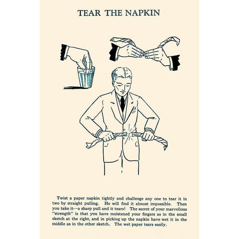 Tear the Napkin Black Modern Wood Framed Art Print with Double Matting by Retromagic