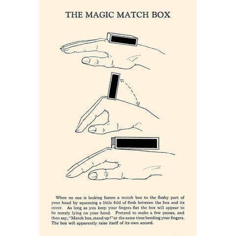 The Magic Match Box Black Modern Wood Framed Art Print by Retromagic