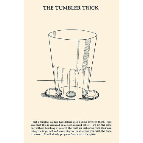 The Tumbler Trick White Modern Wood Framed Art Print by Retromagic