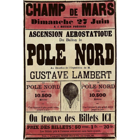 Pole Nord Gold Ornate Wood Framed Art Print with Double Matting by Inventions