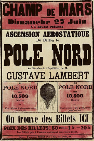 Pole Nord Black Ornate Wood Framed Art Print with Double Matting by Inventions