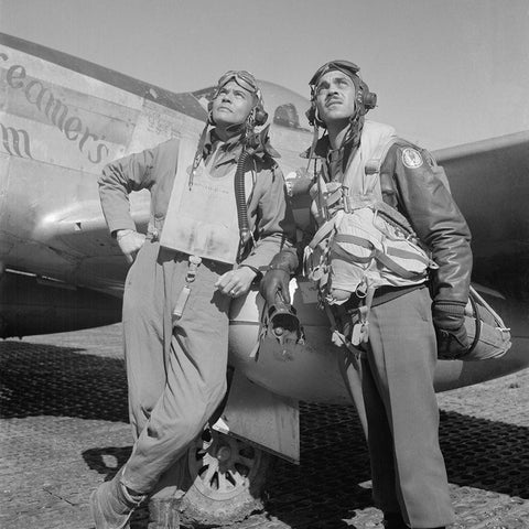 Benjamin O. Davis Black Modern Wood Framed Art Print with Double Matting by Inventions