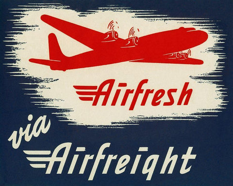 Airfresh via Airfreight Black Ornate Wood Framed Art Print with Double Matting by Retrotravel