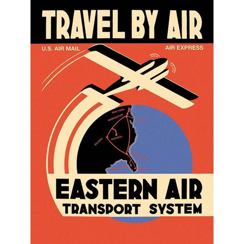 Eastern Air Transport System White Modern Wood Framed Art Print by Unknown