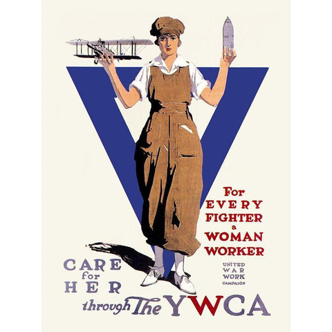 United War Work Campaign Black Modern Wood Framed Art Print by Treidler, Adolph