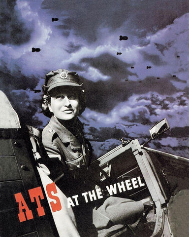 ATS at the Wheel Black Ornate Wood Framed Art Print with Double Matting by Pick, Beverly