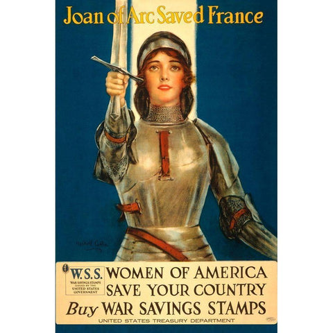 Women of America Save Your Country, 1918 Gold Ornate Wood Framed Art Print with Double Matting by Coffin, Haskell