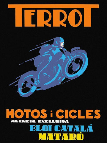 Terrot Motorcycles and Bicycles White Modern Wood Framed Art Print with Double Matting by Unknown