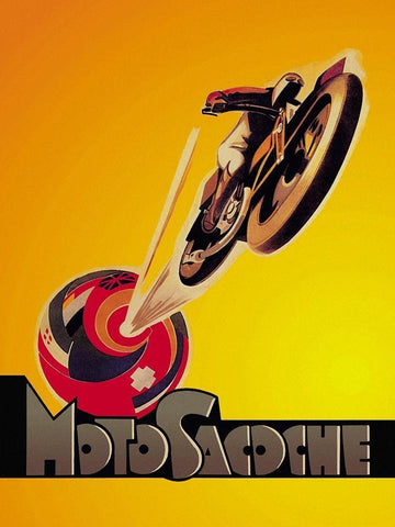 MotoSacoche Black Ornate Wood Framed Art Print with Double Matting by Unknown