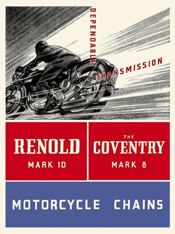 Reynold Mark 10 Motorcycle Chains Black Ornate Wood Framed Art Print with Double Matting by Unknown