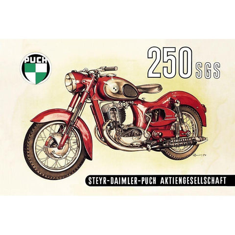 UC 250 SGS with Cutaway View Gold Ornate Wood Framed Art Print with Double Matting by Unknown