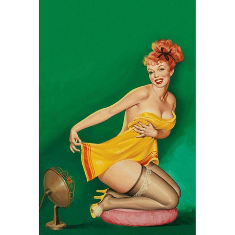 Beauty Parade  Magazine: How to Tickle a Girls Fancy Black Modern Wood Framed Art Print with Double Matting by Driben, Peter
