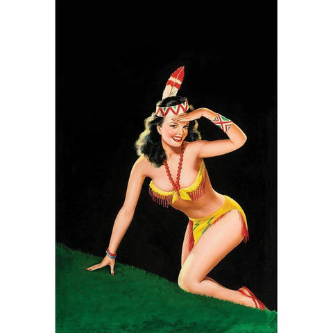 Beauty Parade Magazine: Dancin Dynamite White Modern Wood Framed Art Print by Driben, Peter