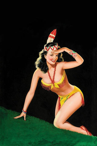 Beauty Parade Magazine: Dancin Dynamite Black Ornate Wood Framed Art Print with Double Matting by Driben, Peter