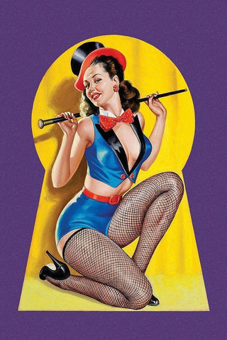 Whisper Magazine: Keyhole Dancer White Modern Wood Framed Art Print with Double Matting by Driben, Peter
