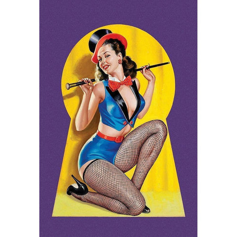 Whisper Magazine: Keyhole Dancer Black Modern Wood Framed Art Print by Driben, Peter