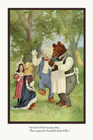 Teddy Roosevelts Bears: The Cloak White Modern Wood Framed Art Print with Double Matting by Culver, R.K.