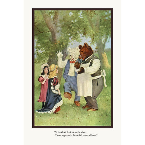 Teddy Roosevelts Bears: The Cloak White Modern Wood Framed Art Print by Culver, R.K.