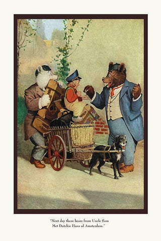 Teddy Roosevelts Bears: Dutchie Hans Black Ornate Wood Framed Art Print with Double Matting by Culver, R.K.