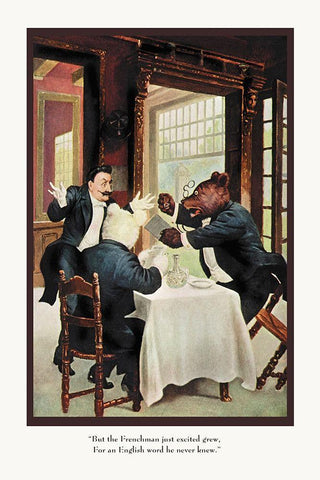 Teddy Roosevelts Bears: The Frenchman Black Ornate Wood Framed Art Print with Double Matting by Culver, R.K.