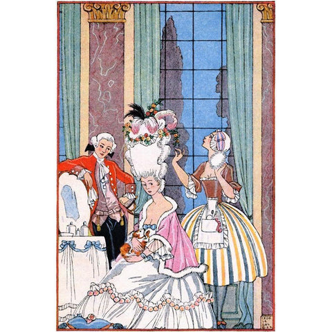 France in the 18th Century Black Modern Wood Framed Art Print by Barbier, Georges