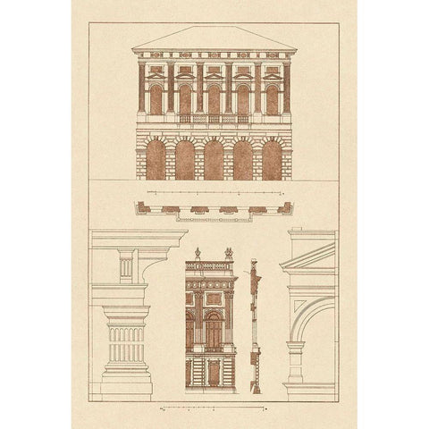 Palazzo Verzi at Verona, Palazzo Madama Black Modern Wood Framed Art Print by Buhlmann, J.