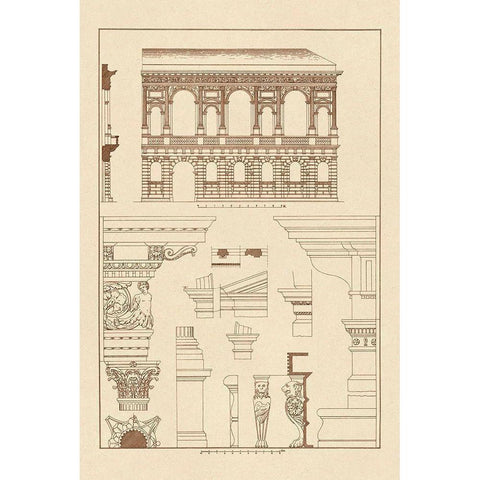 Palazzo Bevilacqua at Verona Black Modern Wood Framed Art Print with Double Matting by Buhlmann, J.