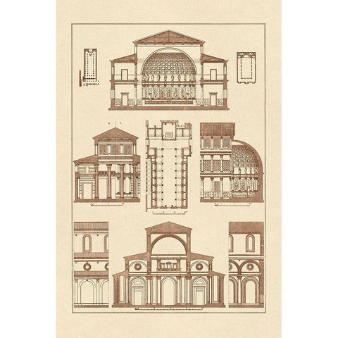 Interior of Basilica Black Modern Wood Framed Art Print with Double Matting by Buhlmann, J.