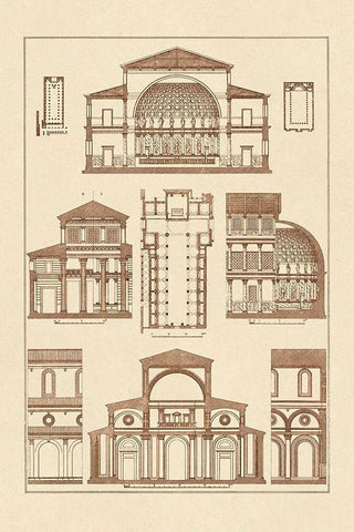 Interior of Basilica Black Ornate Wood Framed Art Print with Double Matting by Buhlmann, J.