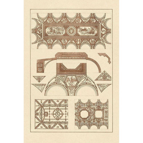 Coved Ceiling Gold Ornate Wood Framed Art Print with Double Matting by Buhlmann, J.